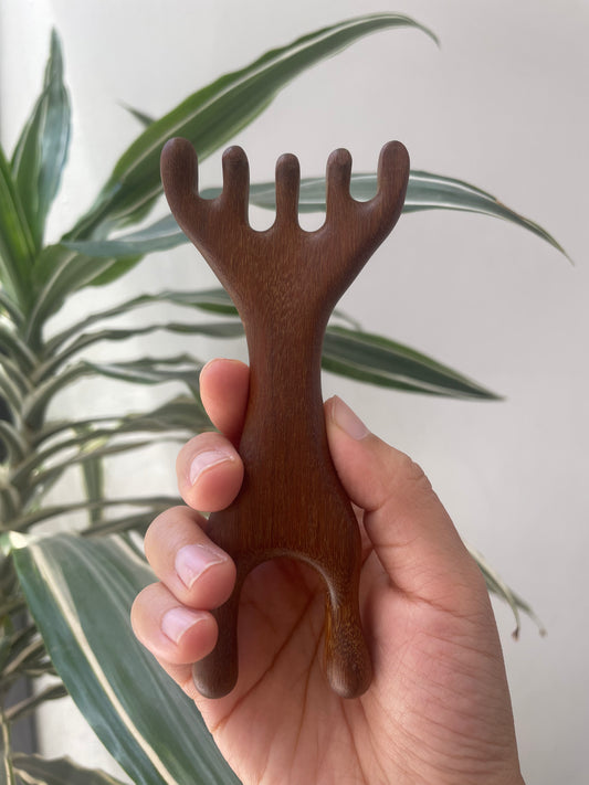 “Manita” —— Masajeador de Madera Doble Función